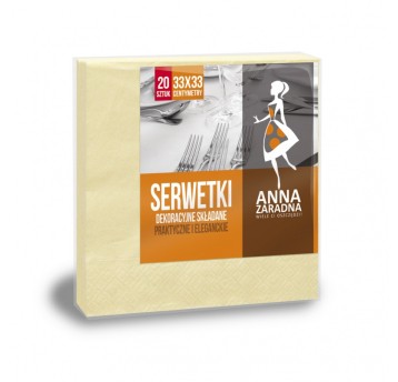 Serwetki ANNA ZARADNA, trójwarstwowe, składane, 3