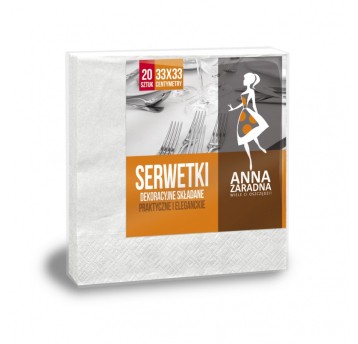 Serwetki ANNA ZARADNA, trójwarstwowe, składane, 3