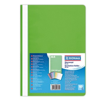 Skoroszyt DONAU, PP, A4, standard, 120/180mikr.,