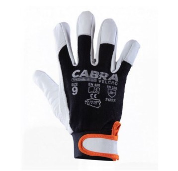 Skórzane rękawice z rzepem Cabra Velcro Rozmiar 8