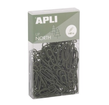 Spinacze APLI 28mm 140szt zawieszka khaki