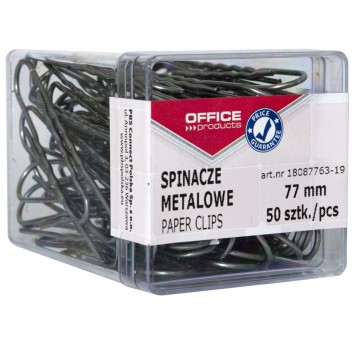 Spinacze metalowe OFFICE PRODUCTS, 77mm, w pudełk