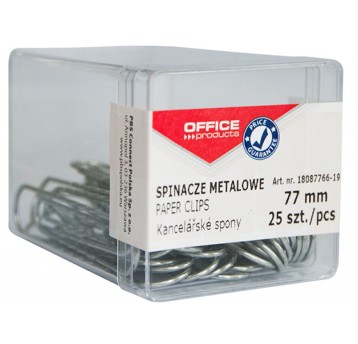 Spinacze metalowe OFFICE PRODUCTS, 77mm, w pudełk