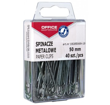 Spinacze metalowe OFFICE PRODUCTS, gładkie, 50mm,