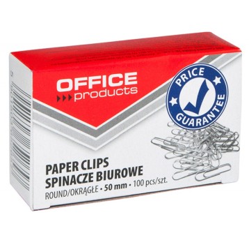 Spinacze okrągłe OFFICE PRODUCTS, 50mm, 100szt.,