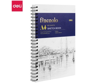 Szkicownik na spirali pionowej A4 FINENOLO 160g/m2