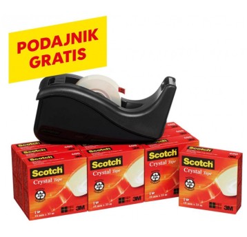 Taśma biurowa SCOTCH® Crystal (6-1933R10TPC), 19m