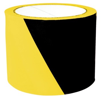Taśma ostrzegawcza, 75mm, 100m, czarnożółta