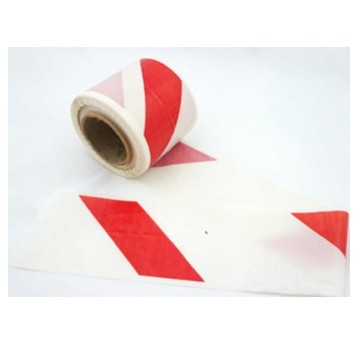 Taśma ostrzegawcza 80mm x 100m biało-czerwona