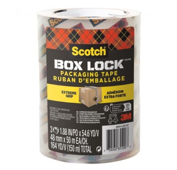 Taśma pakowa SCOTCH®Box Lock, 48mm x 50m, 3szt.,