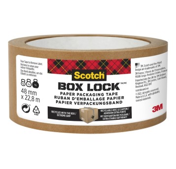 Taśma pakowa SCOTCH®Box Lock, papierowa, 48mm x