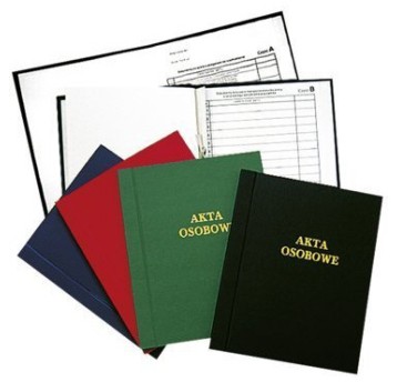 Teczka akt osobowych WARTA oklejana zieleń zadruk