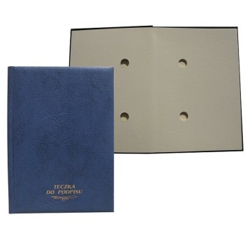 Teczka do podpisu 10k granatowa WARTA grzbiet kry