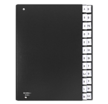Teczka korespondencyjna DONAU, karton, A4, A-Z, cz