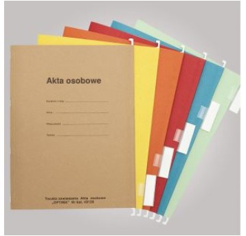 Teczka zawieszana OPTIMAL osobowa czterodzielna