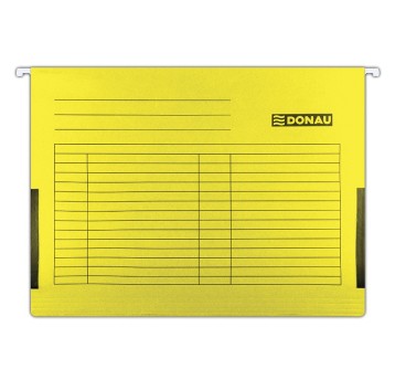 Teczka zawieszkowa DONAU z boczkami, A4, 230gsm, ż
