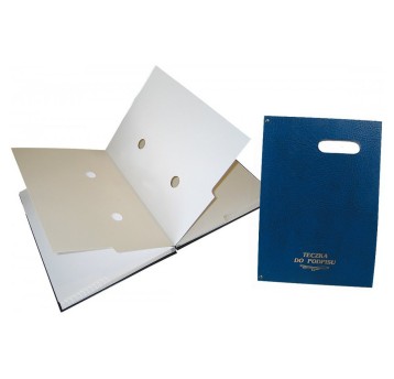 Teczki do podpisu 20k z okienkiem (granat) WARTA