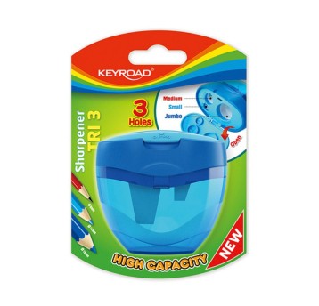 Temperówka KEYROAD, plastikowa, potrójna, blister