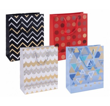 Torebka na prezenty DONAU HOME, 25x30x10cm, mix