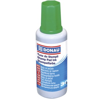 Tusz do pieczątek DONAU, 30ml, zielony