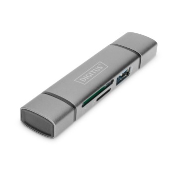 USB Czytnik kart 3-portowy Typ C/ 3.0 SuperSpeed