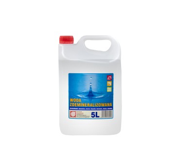 Woda destylowana, zdemineralizowana 5l kanister