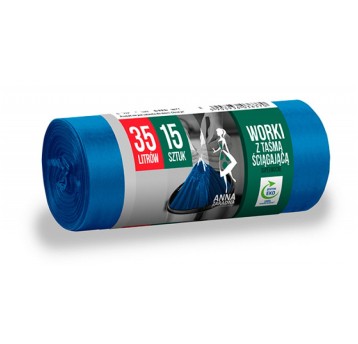 Worki na śmieci ANNA ZARADNA, z taśmą ściągającą,