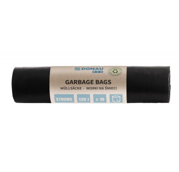 Worki na śmieci DONAU ECO, mocne (LDPE), 120l, 10