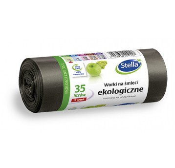Worki na śmieci STELLA, ekologiczne, 35 l, 15 szt.