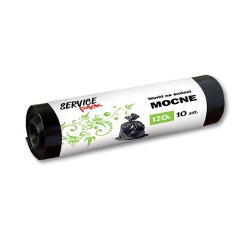 Worki na śmieci STELLA, LDPE, mocne, 120 l, 10 szt