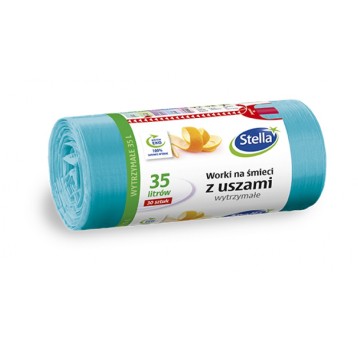 Worki na śmieci STELLA, z uszami, 35 l, 30 szt. tu