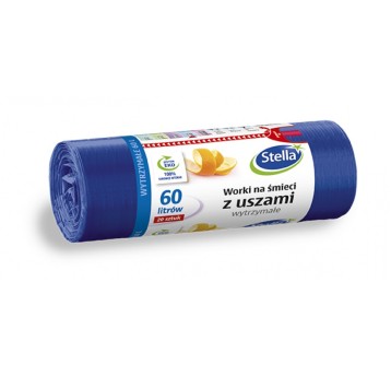 Worki na śmieci STELLA, z uszami, 60 l, 20 szt., g