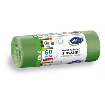Worki z uszami STELLA, do segregacji szkła, 60 l,