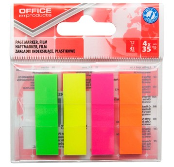 Zakładki indeksujące OFFICE PRODUCTS, PP, 12x43mm