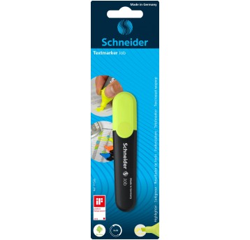 Zakreślacz SCHNEIDER Job, 1-5mm, blister, żółty.
