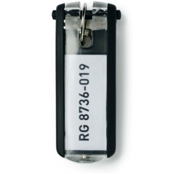 Zawieszki do kluczy KEY CLIP (6szt.) czarne DURAB
