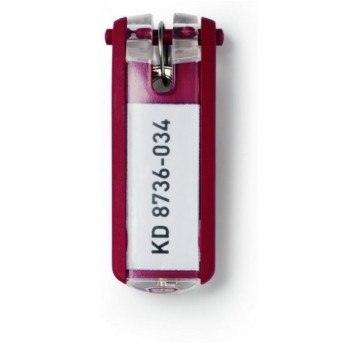 Zawieszki do kluczy KEY CLIP (6szt.) czerwone DUR