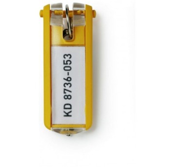 Zawieszki do kluczy KEY CLIP (6szt.) żółte DURABL