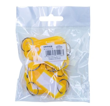 Zawieszki na klucze OFFICE 50x20mm 10szt żółte