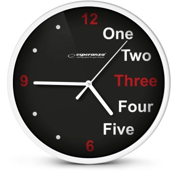 Zegar ścienny PRAGUE biały_____ ESPERANZA