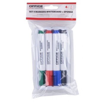 Zestaw 4 markerów z gąbką OFFICE PRODUCTS