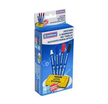 Zestaw 4 markery do tablic DONAU D-Signer B, okrą
