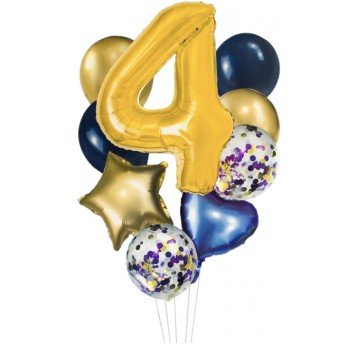 Zestaw balonów cyfra 4 BCF-204-4 GO PARTY