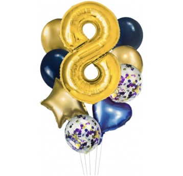 Zestaw balonów cyfra 8 BCF-204-8 GO PARTY