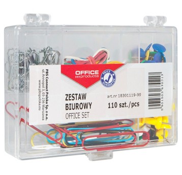 Zestaw biurowy (pinezki, gumki i spinacze) OFFICE