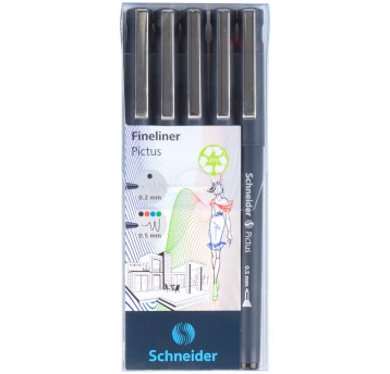 Zestaw cienkopisów SCHNEIDER Pictus, 5 szt., mix k