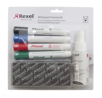 Zestaw do tablic REXEL, spray, gąbka niemagnetyczn