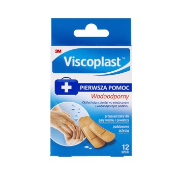 Zestaw plastrów VISCOPLAST, wodoodporne, 12szt., m