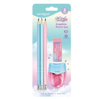 Zestaw szkolny KEYROAD, Pastel, 5 elementów,