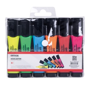 Zestaw zakreślaczy OFFICE PRODUCTS z uchwytem 6mix